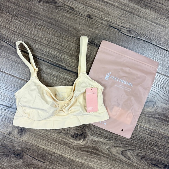 FeelinGirl NWT Smooth Seamless Comfort Wireless Bra, Butter Cream L - Stretchy - Picture 3 of 9